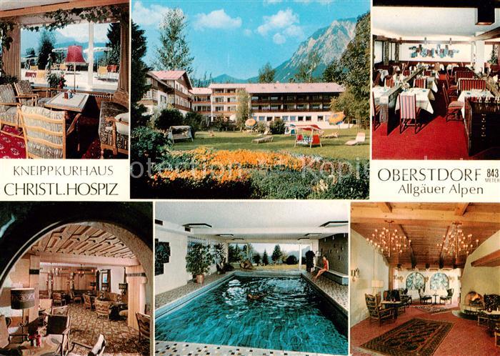 Oberstdorf Kneippkurhaus Christl.Hospiz Teilansichten m. Hallenbad
