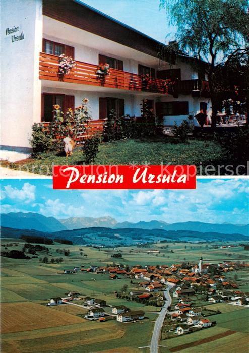 Antdorf Fliegeraufnahme Gesamtansicht m. Pension Ursula Aussenansicht