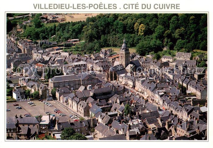 Villedieu-les-Poeles 50 Manche Fliegeraufnahme Gesamtansicht