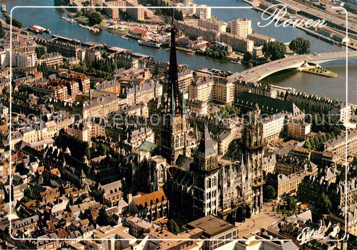 Rouen 76 Fliegeraufnahme La Cathedrale
