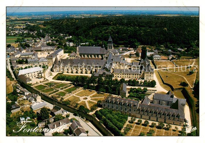 Fontevraud-l Abbaye 49 Fliegeraufnahme L abbaye