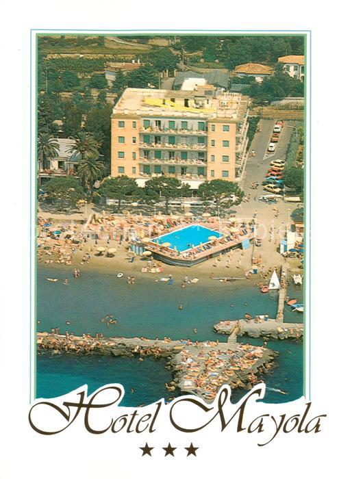 San Bartolomeo al Mare Liguria IT Fliegeraufnahme Hotel Mayola