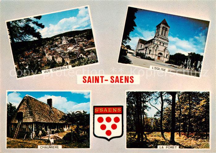 Saint-Saens 76 Gesamtansicht - Kirche - Wald - Chaumie
