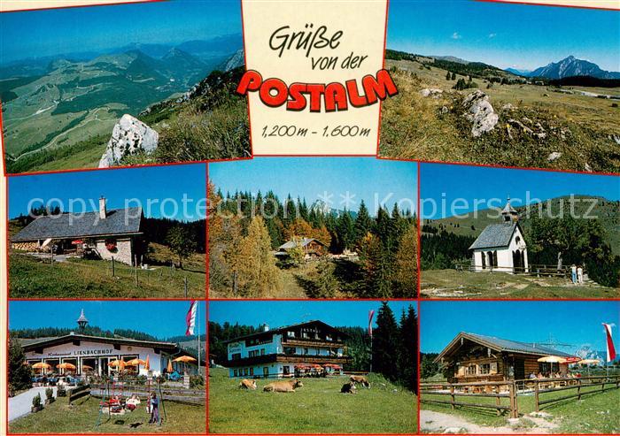 Postalm 1200m Strobl Wolfgangsee AT Braunedel - Skizentrum - Posthuette-Strobler