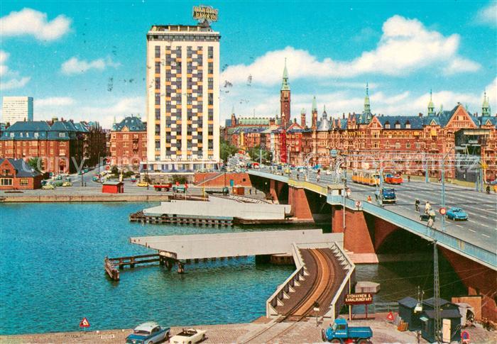 Copenhagen Kobenhavn DK Hotel Europa and Langebro - Strassenbahn