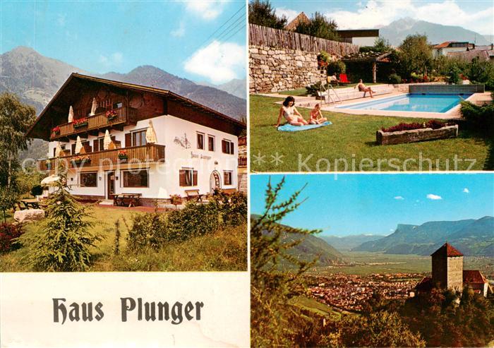 Dorf-Tirol Suedtirol IT Haus Plunger Aussenansicht m. Pool