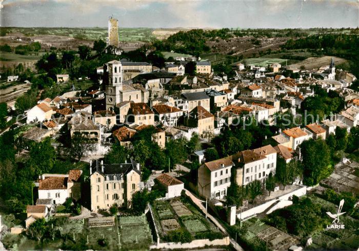 Montcuq Fliegeraufnahme Gesamtansicht