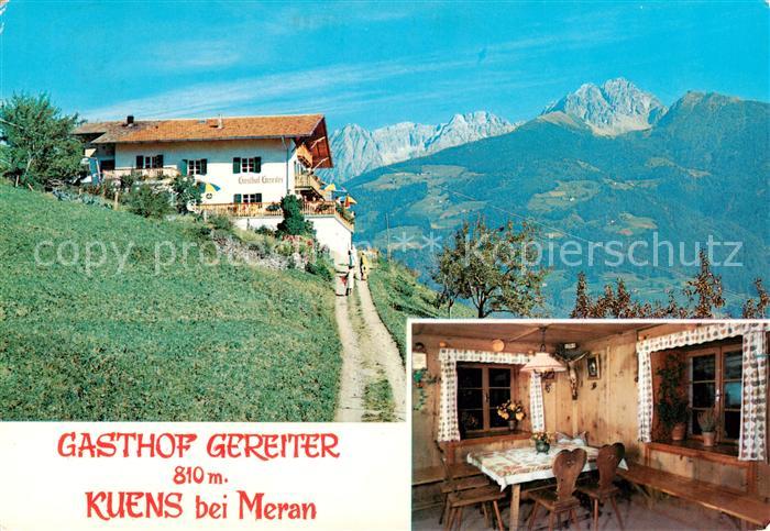 Kuens Merano IT Gasthof Gereiter Gastraum Dolomiten