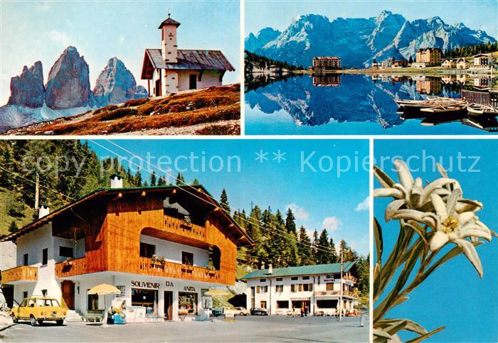 Misurina Bergkapelle Sporthotel See Dolomiten Edelweiss