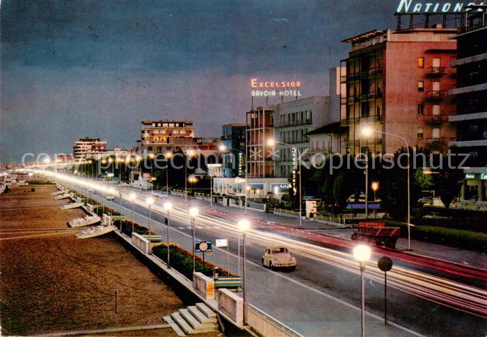 Rimini IT Lungomare notturno Seepromenade