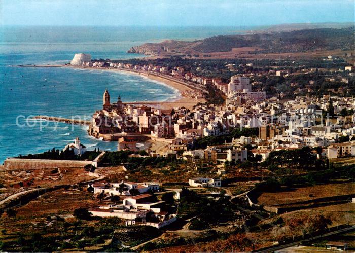 Sitges ES Kuestenpanorama