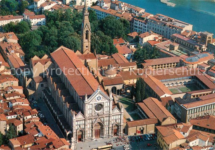 Firenze Florenz Chiesa di Santa Croce veduta aerea