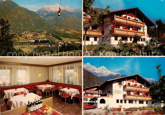 Rabland Partschins Suedtirol AT Pension Maren Charly Gastraum Bergbahn Panorama