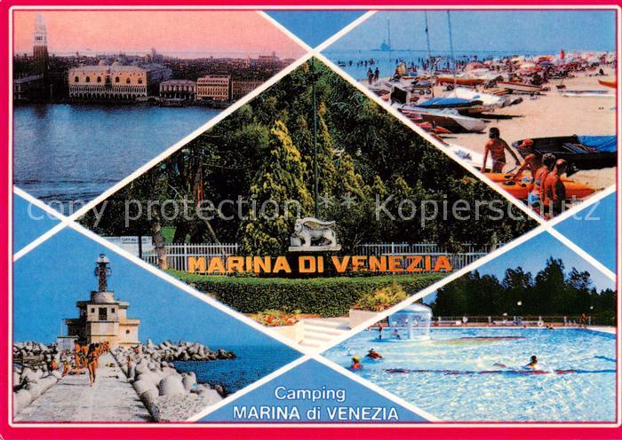 Punta Sabbioni Venezia IT Camping Marina di Venezia Strand Swimming Pool Leuchtt