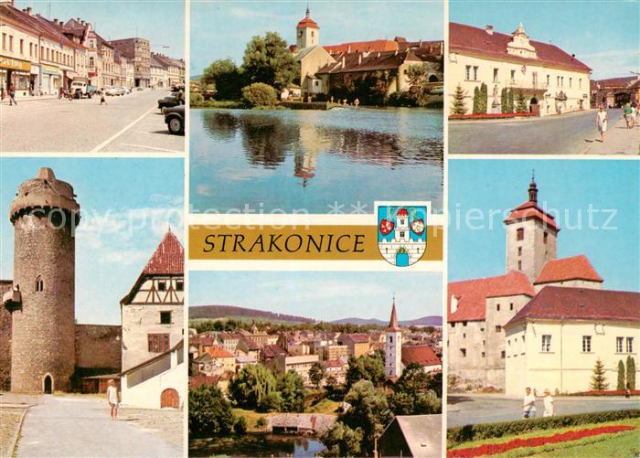 Strakonice Strakonitz CZ Stadtansichten Turm Kirche