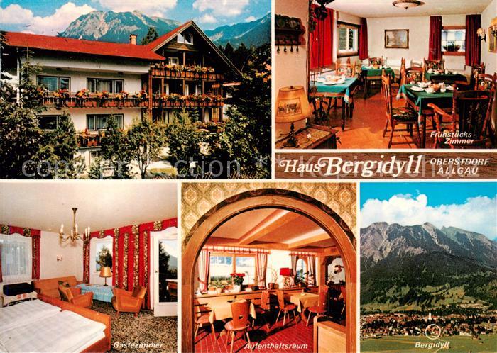 Oberstdorf Gaestehaus Bergidyll Gastraeume Gaestezimmer Panorama Alpen