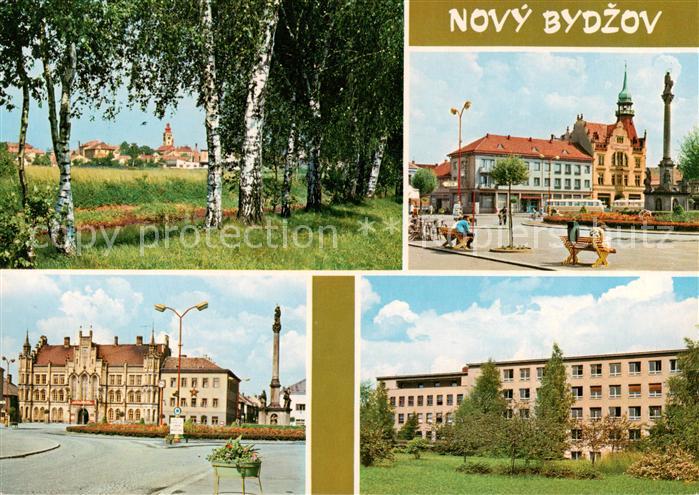 Novy Bydzov CZ Partie am Bach Miru Platz Hotel Rathaus Krankenhaus