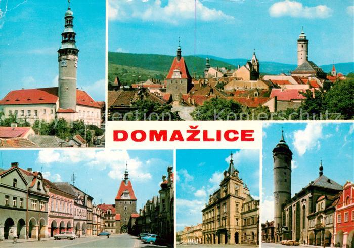 Domazlice CZ Stadtpanorama Motive Innenstadt