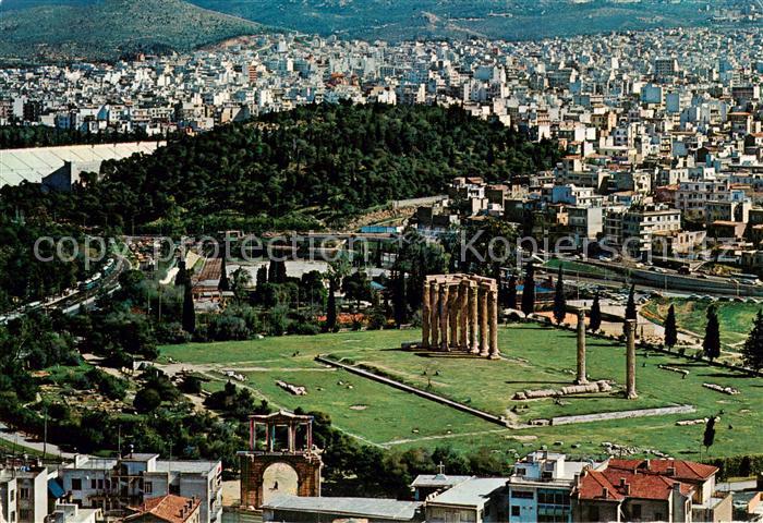 Athenes Athen Blick auf Tempel des Olympischen Zeus