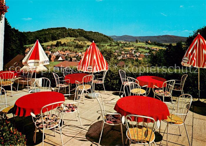 Huettenbach Pension Restaurant Cafe St. Hubertus Terrasse