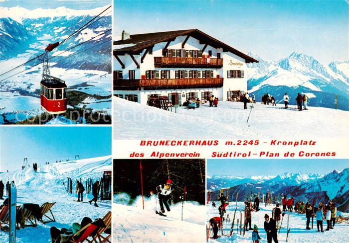 Bruneckerhaus 2245m Enneberg Trentino IT Skigebiet Kronplatz Bergbahn Alpenpanor