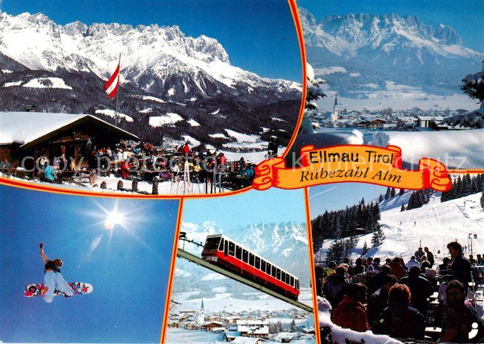 Ellmau Elmau Tirol AT Ruebezahl Alm Wintersport Zahnradbahn Panorama Kaisergebir