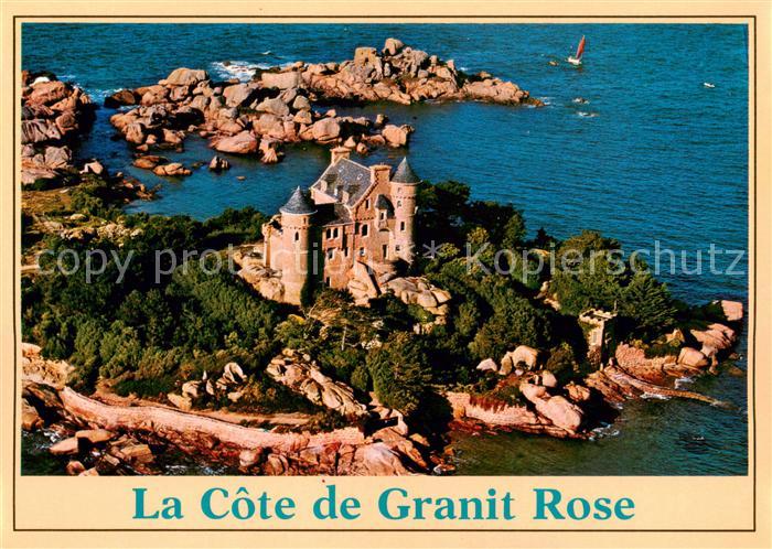 Costaeres 22 Chateau Côte de Granit Rose Collection Couleurs de Bretagne vue aér