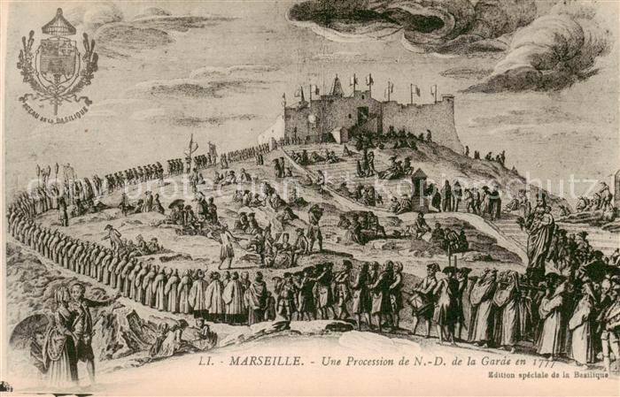 Marseille 13 Une Procession de ND de la Garde en 1777