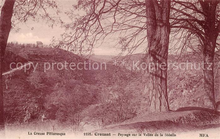 Crozant 23 Creuse Paysage sur la Vallee de la Sedelle