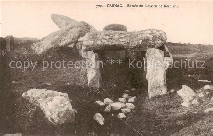 Carnac 56 Morbihan Entree du Dolmen de Kermario