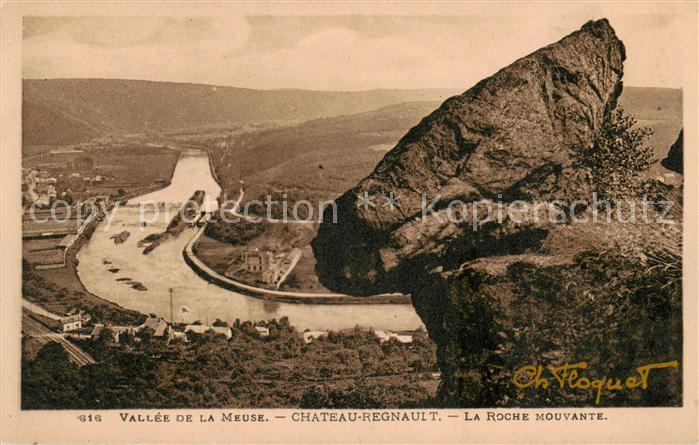 Chateau-Regnault 08 Ardennes Vallee de la Meuse La Roche mouvante