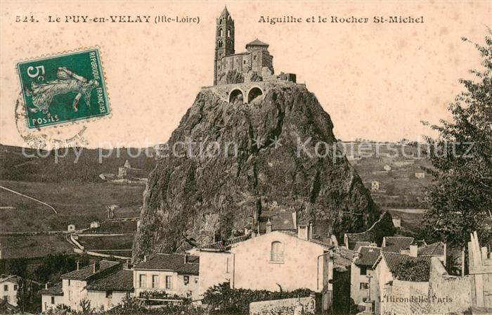 Le Puy  en-Velay 43 Haute-Loire Aiguilhe et le Rocher St Michel