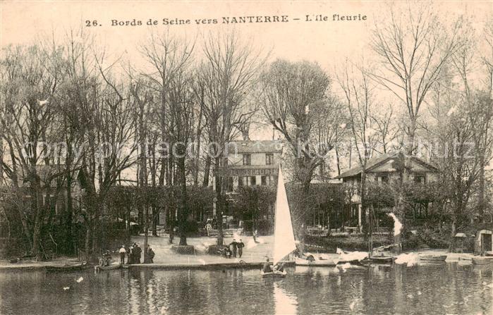 Nanterre 92 Hauts-de-Seine Bords de Seine L’ile fleurie