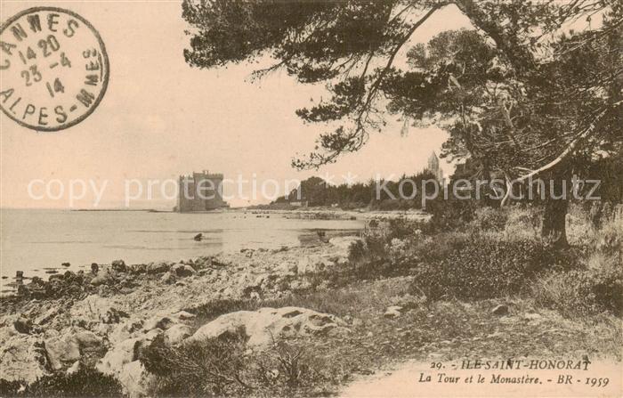 Cannes 06 Ile Saint Honorat La Tour et e Monastere