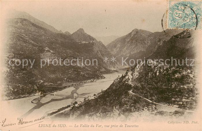 Vallee du Var 06 Ligne du Sud La Vallee du Var vue prise de Tourettes