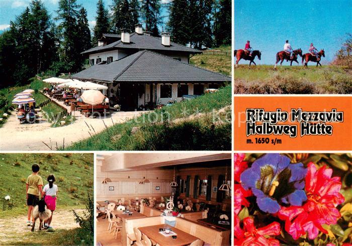 Mendelpass 1363m Passo della Mendola IT Schutzhaus Halbweg Reiter Gastraum Terra