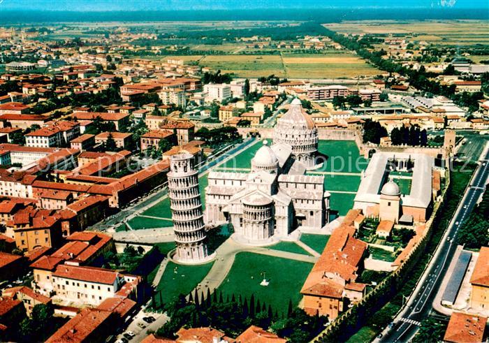 Pisa Dom und Meer Fliegeraufnahme
