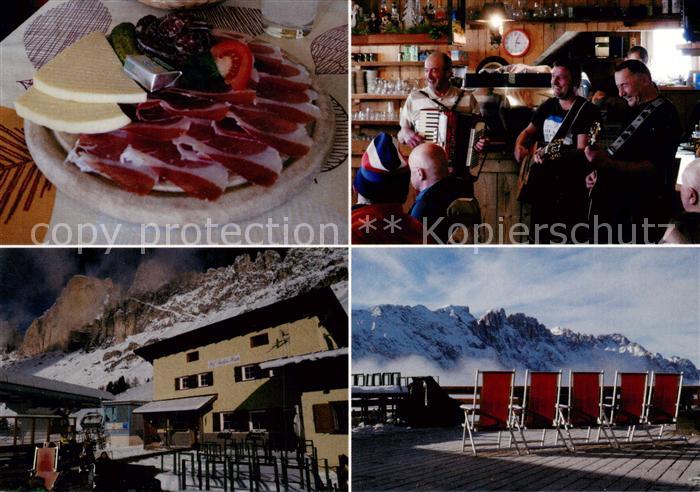 Paolinahuette 2125 Trento IT Vesperplatte Gaststube Musiker Sonnenterrasse
