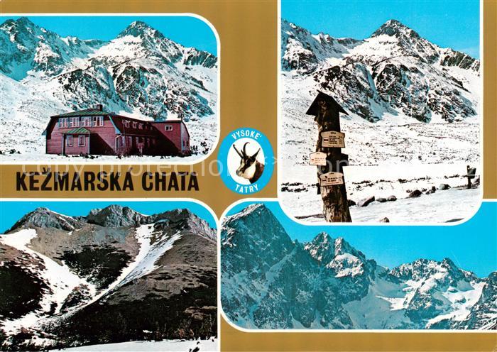 Vysoke Tatry SK Kezmarska Chata Nad nou Kozi stit a Jahnaci stit Trivrcholy Pred