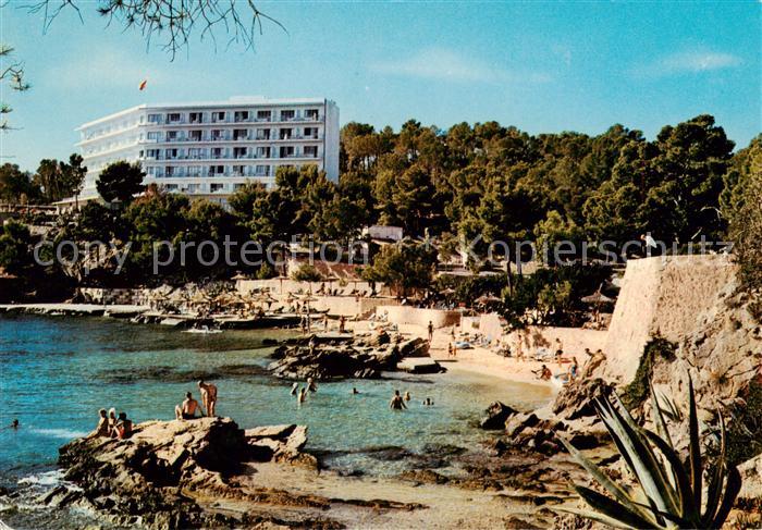 Cala Fornells Paguera Mallorca Islas Baleares ES Strandpartie Hotel