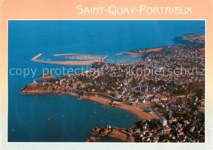 Saint-Quay-Portrieux 22 Cotes-d Armor Vue generale aerienne des plages et du por
