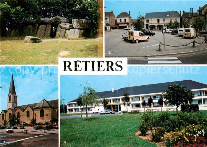 Retiers 35 La Roche au Fees La Place Eglise Foyer des Personnes Agees