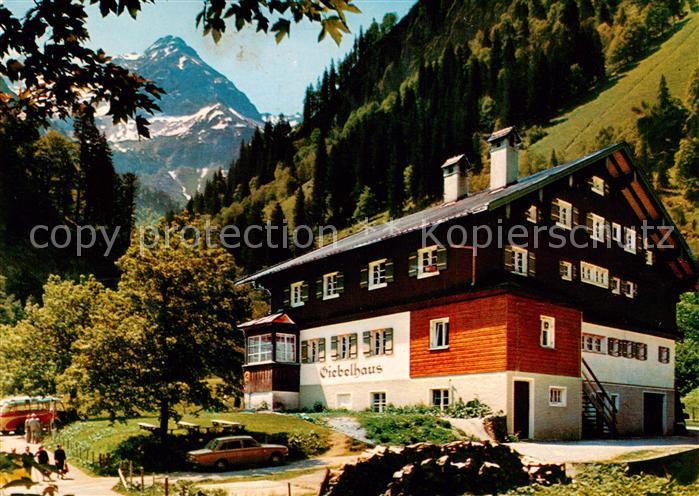 Hinterstein Bad Hindelang Giebelhaus mit Wiedemer im Ostrachtal