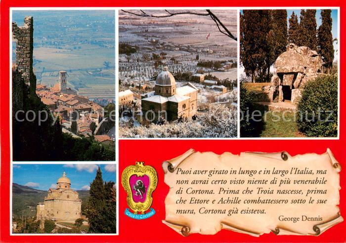 Cortona Panorama Chiesa di S Maria Nuova Chiesa del Calcinaio Tanella di Pitagor