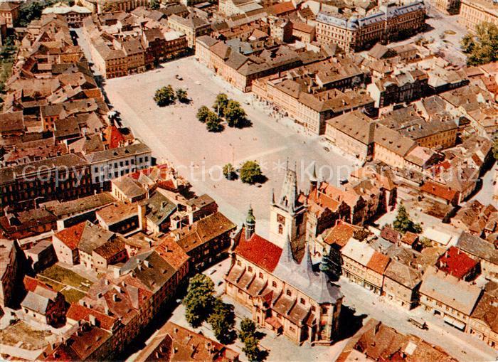 Litomerice Leitmeritz Nordboehmen Mirove namesti Fliegeraufnahme