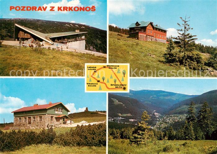 Riesengebirge Krkonose Karkonosze Teilansichten Panorama
