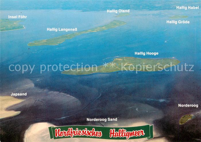 Nordfriesland Nordfriesisches Halligmeer mit den Halligen Fliegeraufnahme