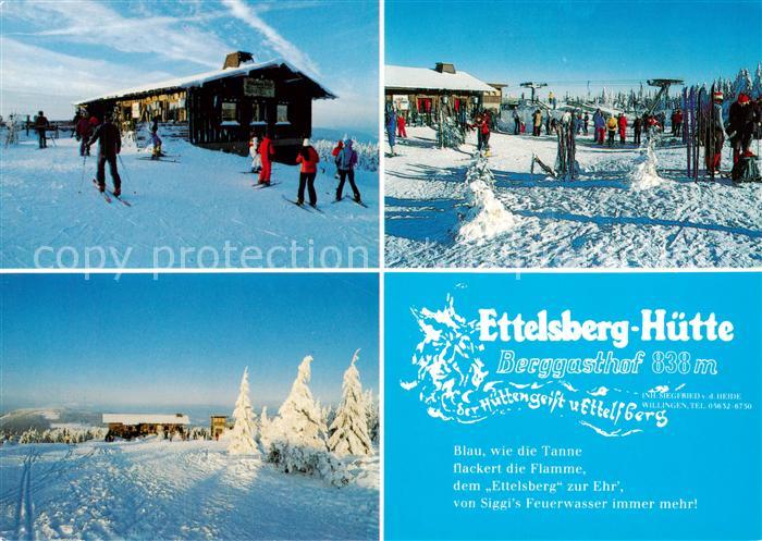 Willingen Sauerland Berggasthof Ettelsberg Huette Panorama