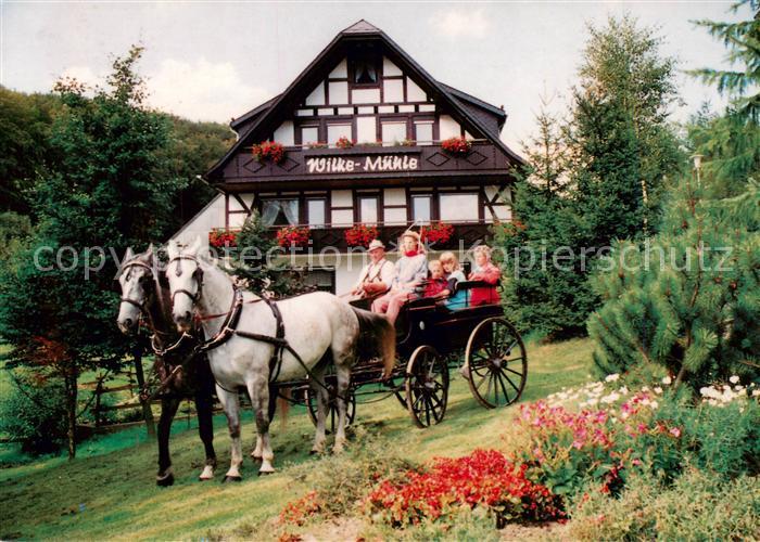 Usseln Haus Wilke Muehle Pferdekutsche