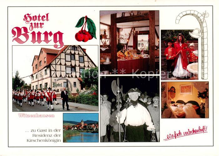 Witzenhausen Hotel zur Burg Residenz der Kirschenkoenigin Gaststube Zimmer